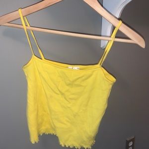 Yellow crop top